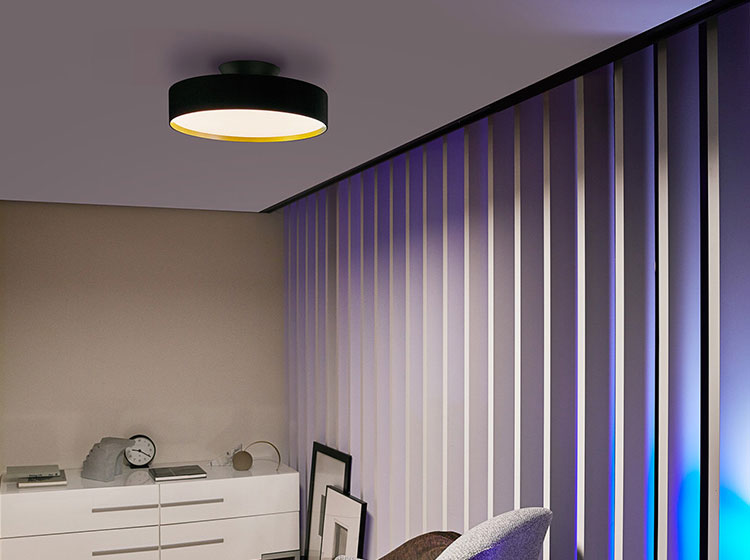 Glow 4000 LED Ceiling Lamp グロー4000LEDシーリングランプ（ブラック+ライトウッド） 〔アートワークスタジオ〕  -イケダ照明 online store-