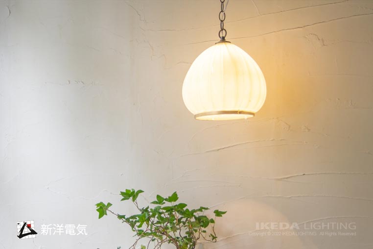 インド　ガラス　ペンダントライト（ホワイト）IDP683WH｜新洋電気　｜ LED照明、照明器具の通販ならイケダ照明 online store